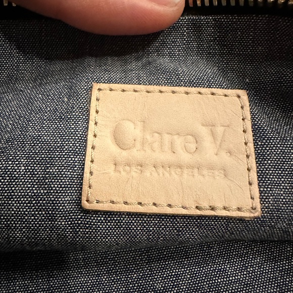 Clare V Pearl Foldover Clutch with tabs - Picture 7 of 9